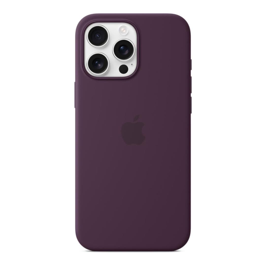 Apple iPhone 16 Pro Max Plum Silicone Case with MagSafe Support
