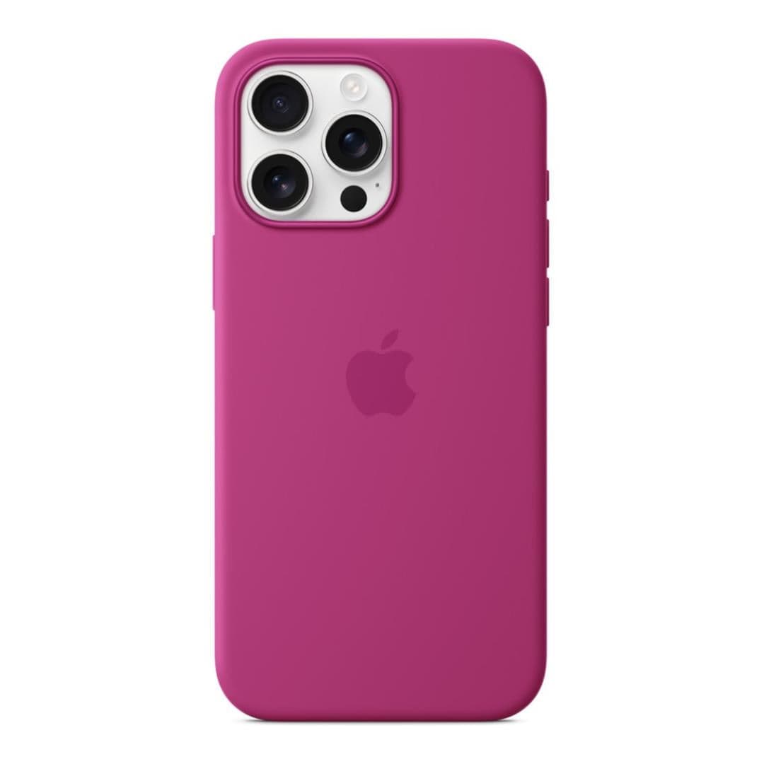 Apple iPhone 16 Pro Max Fuchsia Silicone Case with MagSafe Support