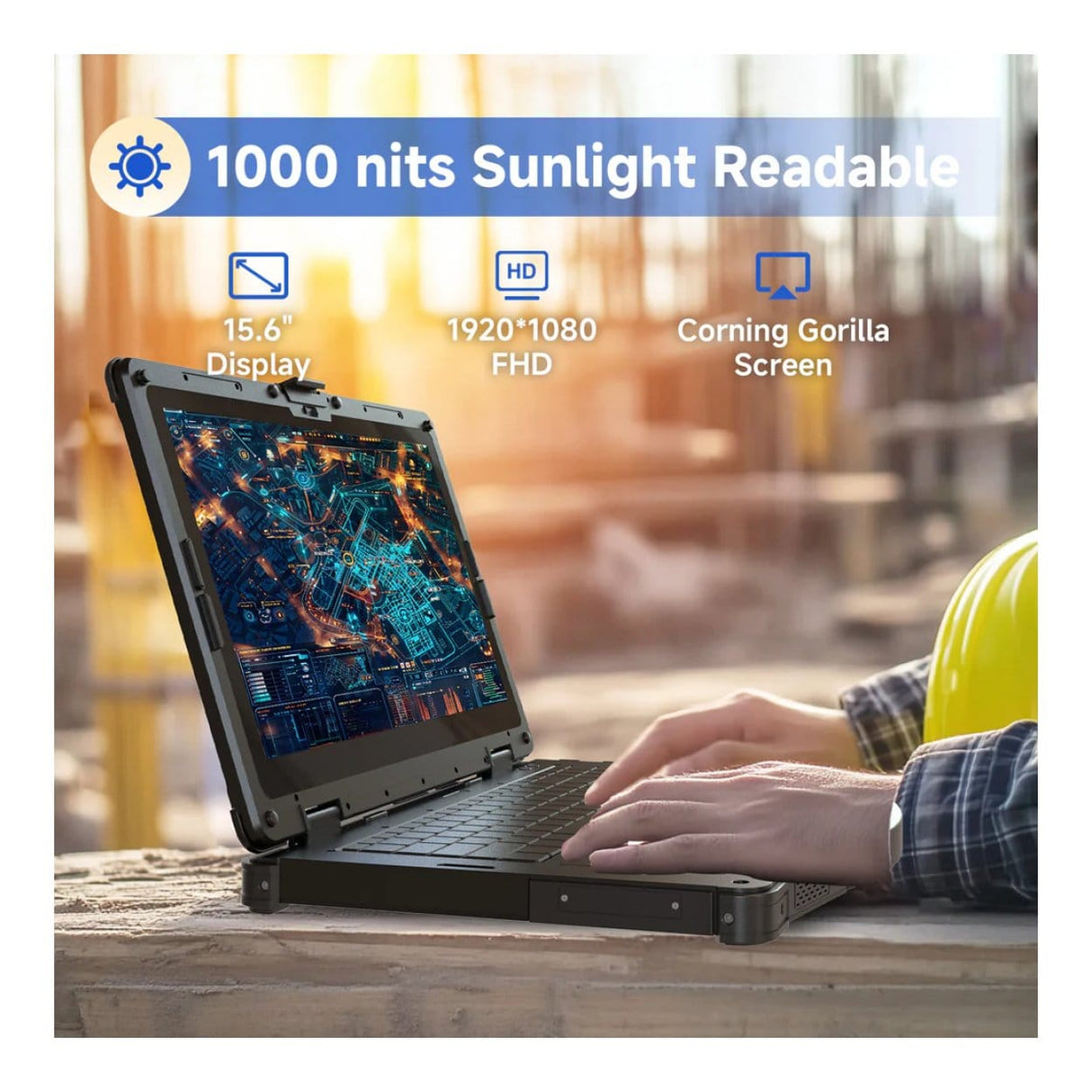 ONERugged N15A 15.6-inch FHD Rugged Laptop - Intel Core i5-1235U 256GB SSD 16GB RAM Win 11 Pro