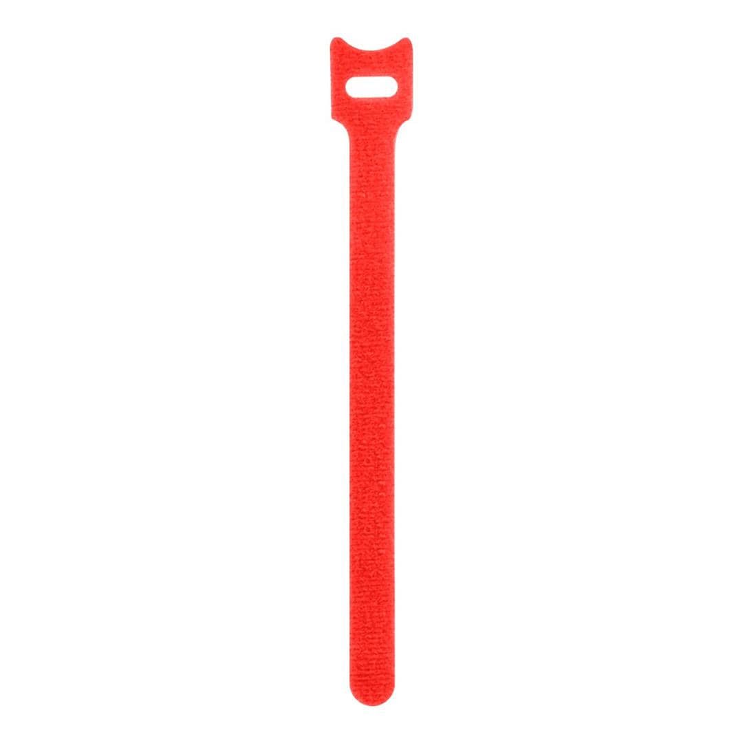 LinkQnet 12x200mm Hook and Loop Wrap Strap Red 100-pack