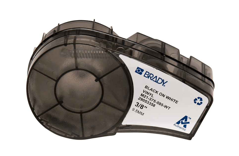 Brady M21 Black on White Vinyl Label Tape NET-M21-375-595-WT