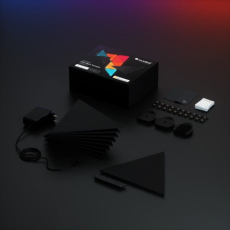 Nanoleaf Shapes Triangles Limited Edition Ultra Black - 9 Panel Starter Kit NL47-0102TW-9PK