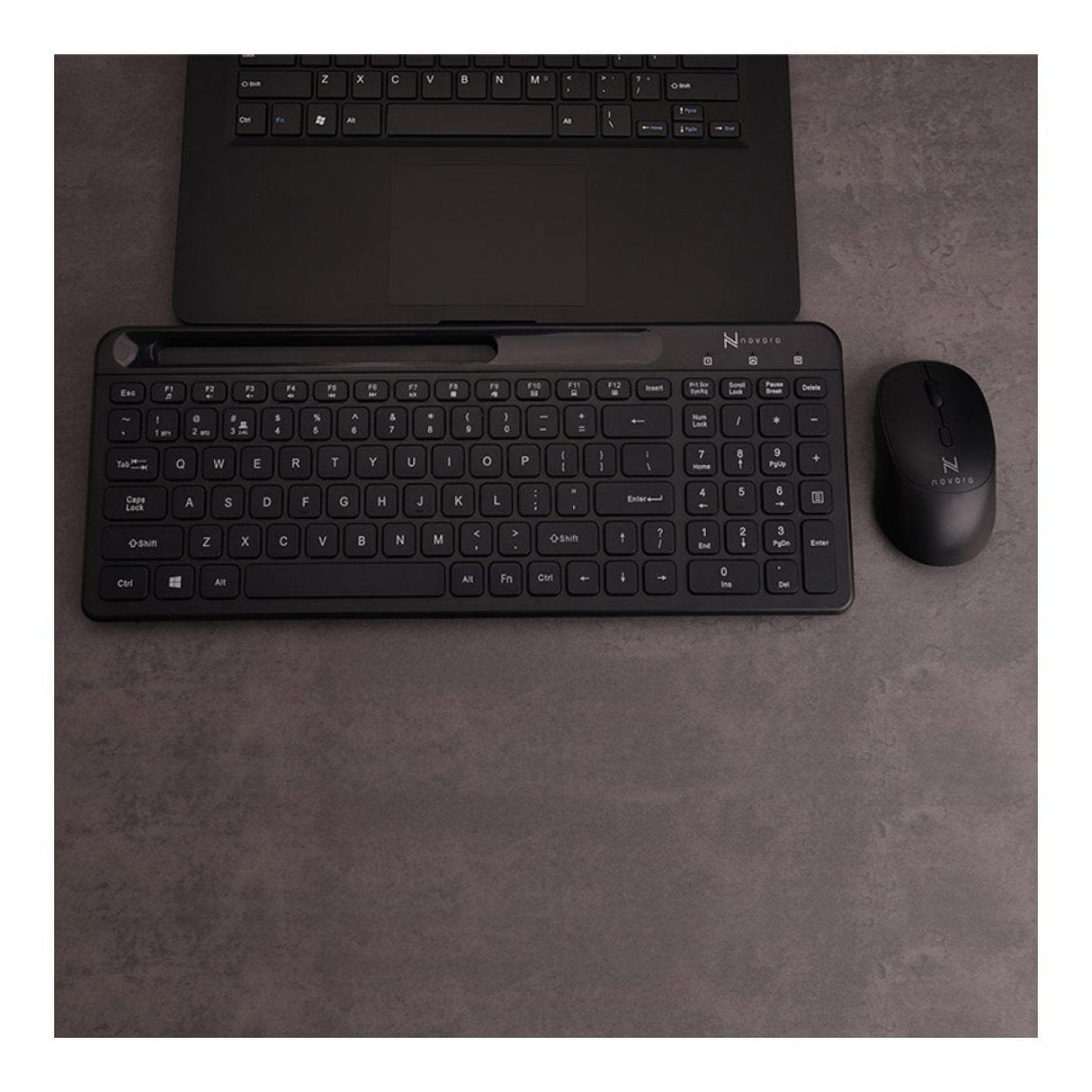 Novaro Wireless Rechargeable Keyboard and Mouse Combo NOVKBM003-RECHARGE