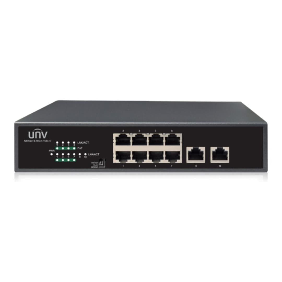 Uniview 8-port Gigabit PoE Ethernet Switch NSW2010-10GT-POE-IN