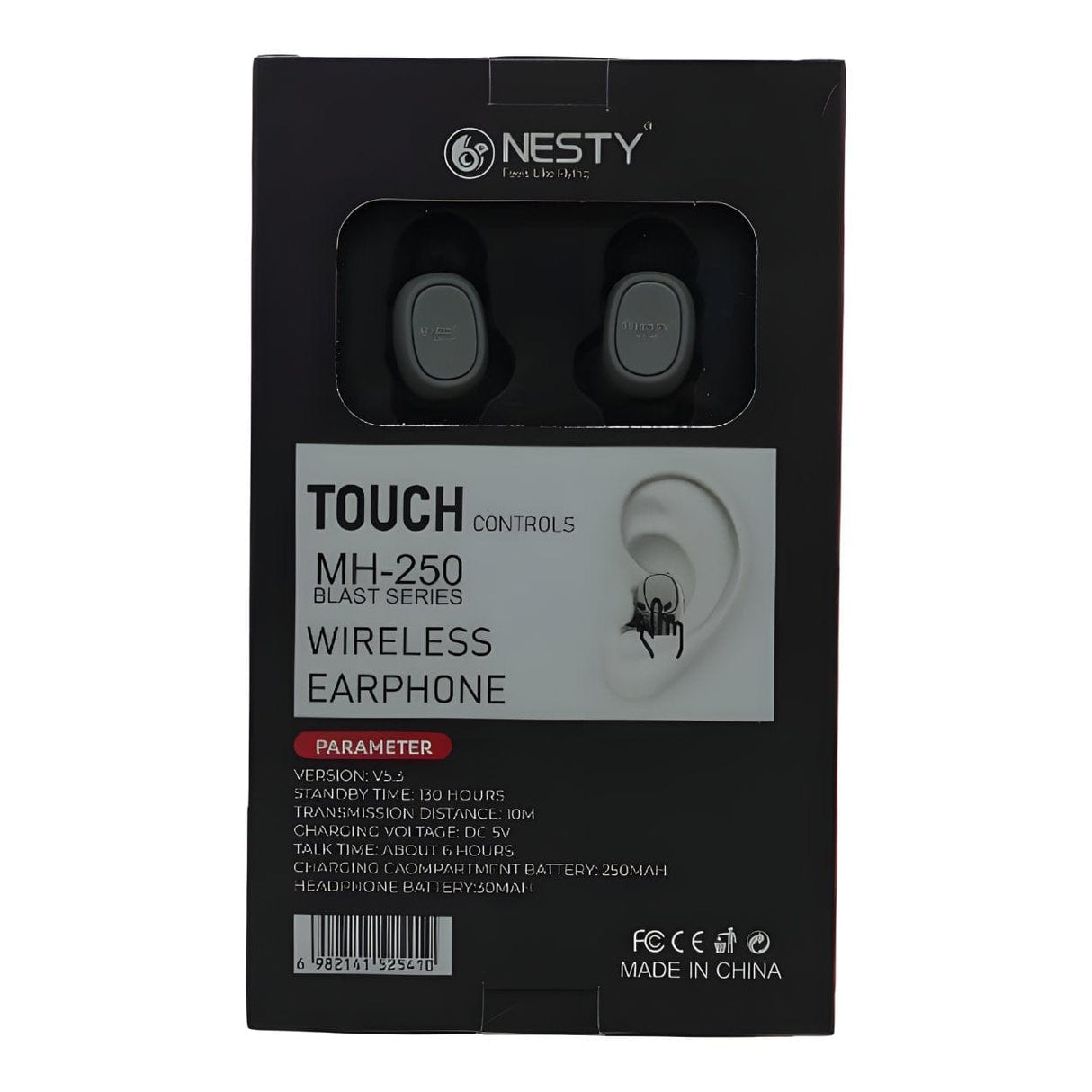Nesty Blast Series MH 250 True Bluetooth Wireless Earphones Black NTMH250BLK