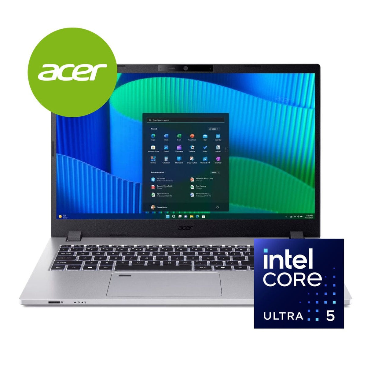 Acer TravelMate P2 TMP215-55 15.6-inch FHD AI Laptop - Intel Core Ultra 5 225U 1TB SSD 16GB RAM Win 11 Pro