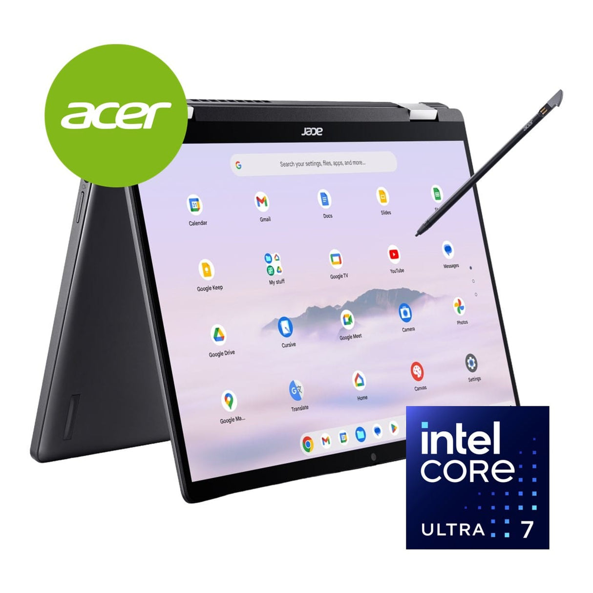 Acer Chromebook Plus Spin 714 CPE794-1N 14-inch WUXGA 2-in-1 Laptop - Intel Core Ultra 7 155U 512GB SSD 16GB RAM ChromeOS