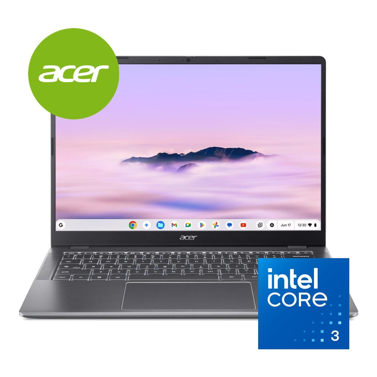Acer Chromebook Plus 514 CB514-6H 14-inch WUXGA Laptop - Intel Core 3 N355 128GB SSD 8GB RAM ChromeOS