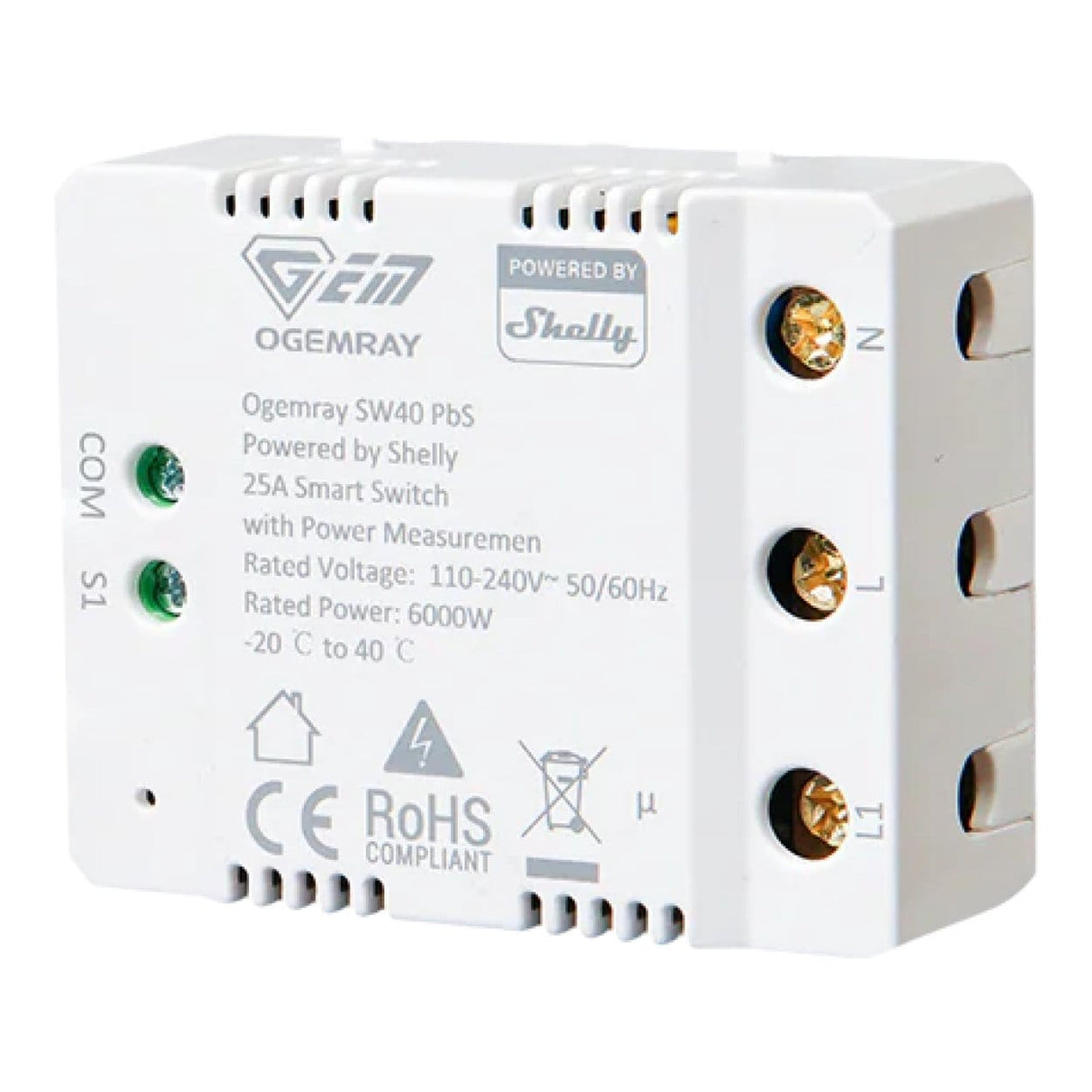 Shelly Ogemray 25A Smart Relay