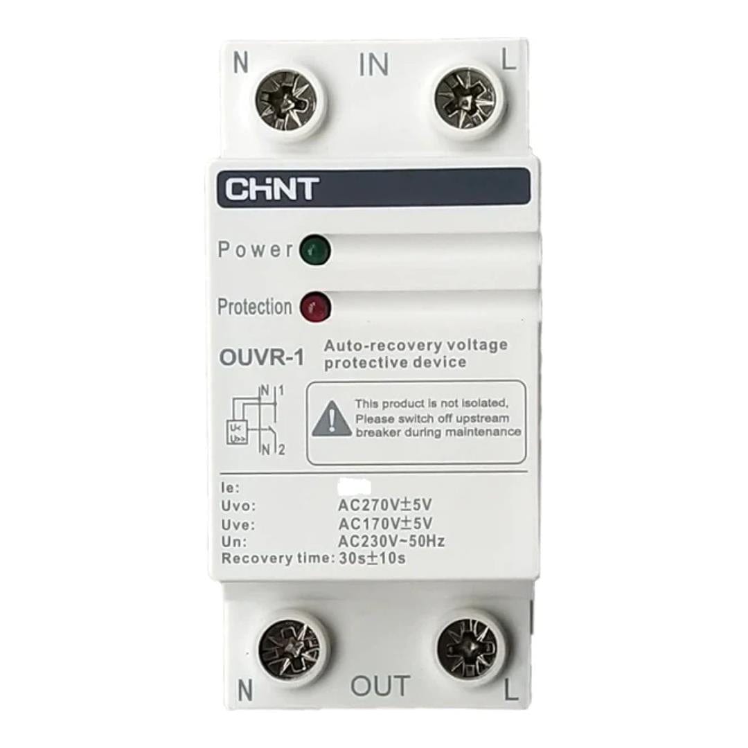 Chint AC 80A 1P+N Over Under Voltage Relay OUVR-1/80A-1P+N-BE