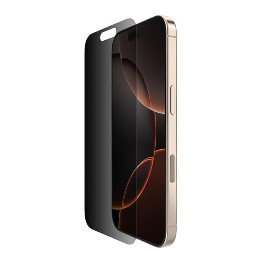 Belkin ScreenForce InvisiGlass Privacy Treated Screen Protector for iPhone 16 Pro OVA169HQ