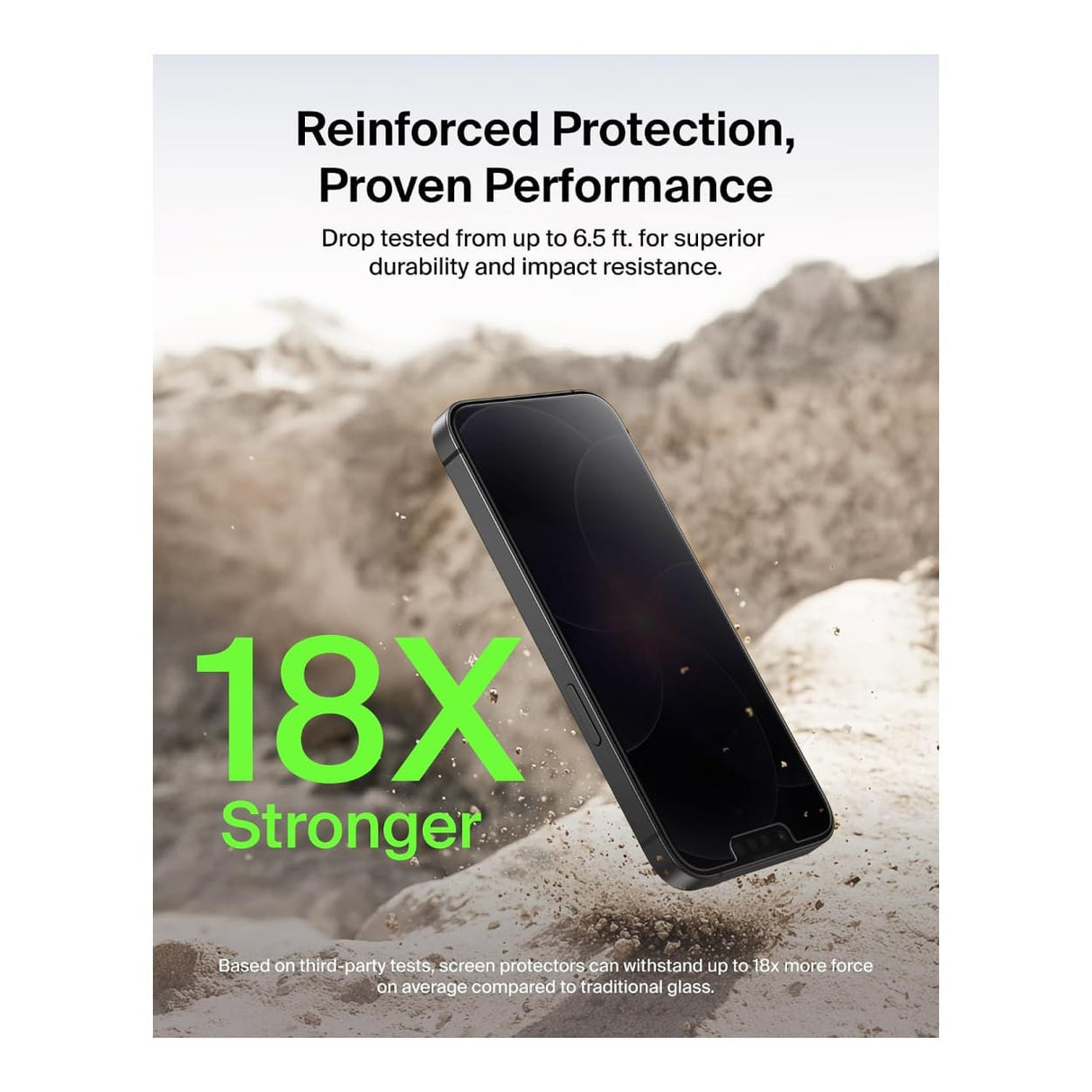 Belkin Titan SmartShield Privacy Glass Screen Protector for iPhone 17e OVA289HQ