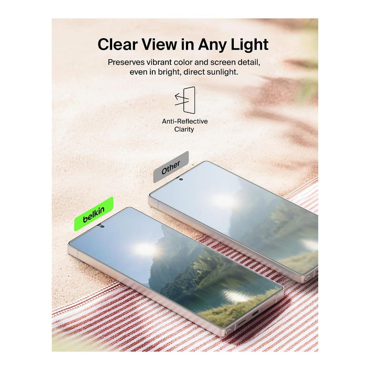 Belkin ScreenForce Titan SmartShield Anti-Reflective Screen Protector for Samsung Galaxy S26 Ultra OVB074HQ