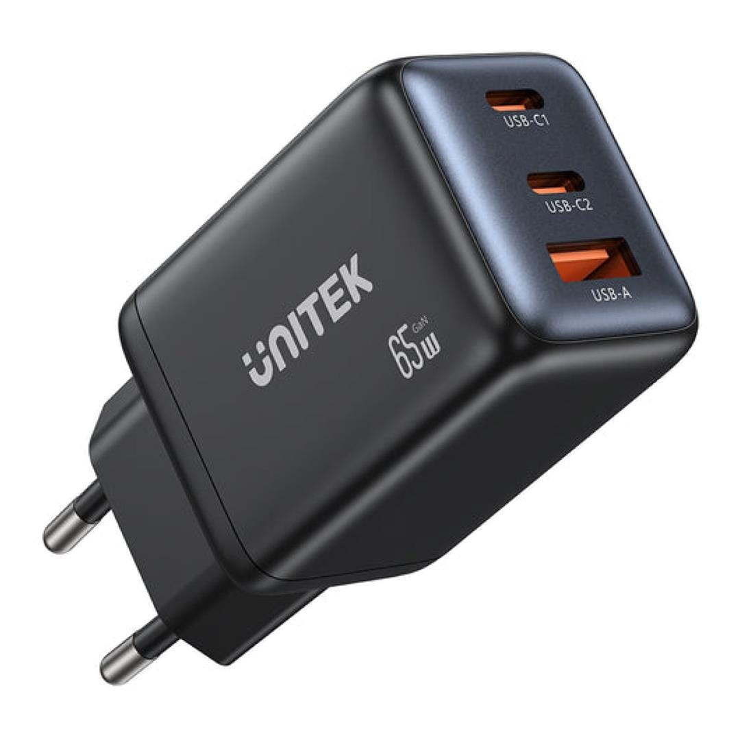 Unitek Zeno 65W 3-port GaN Wall Charger P1130ABK