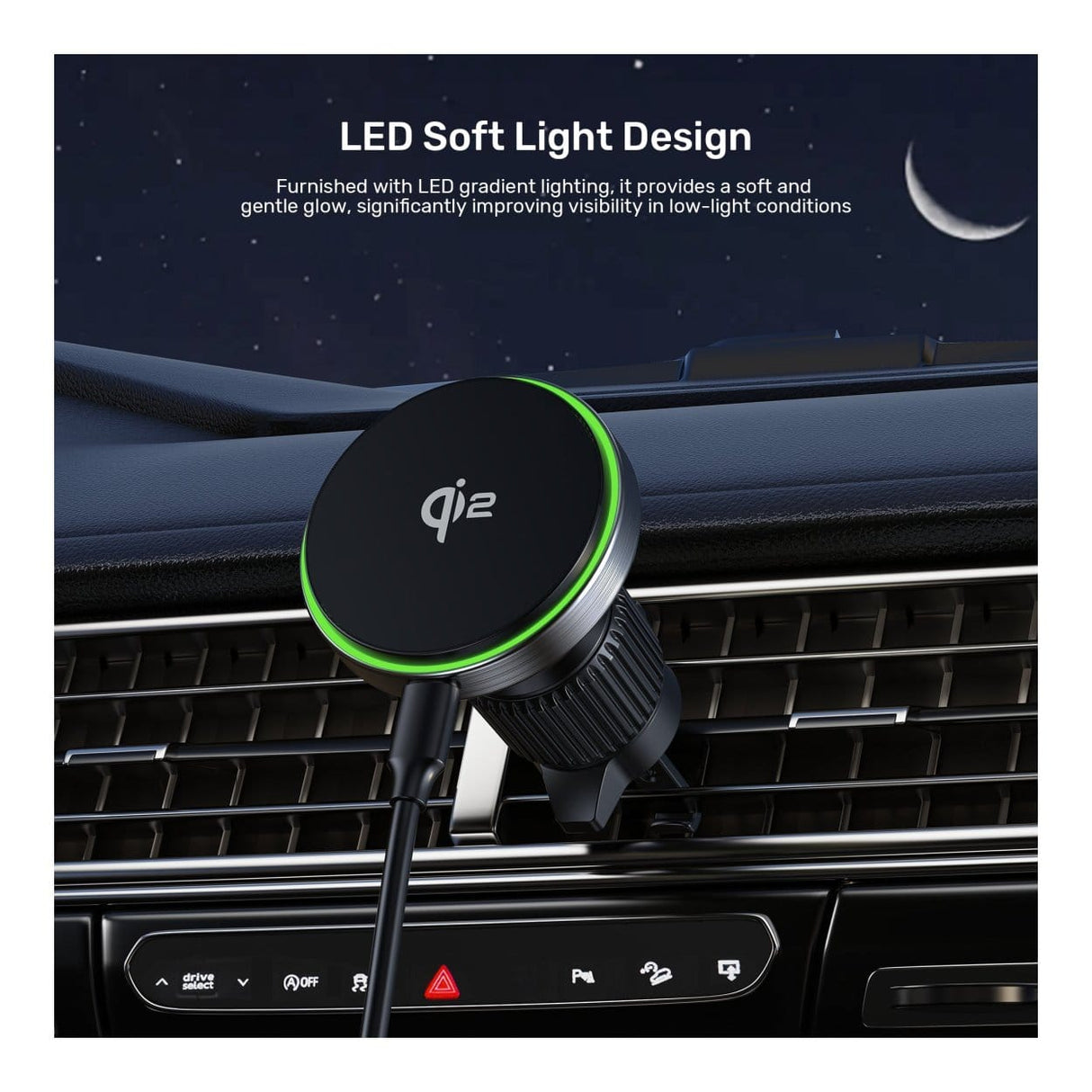 Unitek Qi2 15W Magnetic Wireless Car Charger Black P1404ABK01
