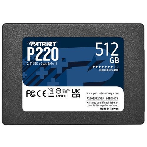Patriot Memory P220 2.5-inch 512GB Serial ATA III Internal SSD P220S512G25