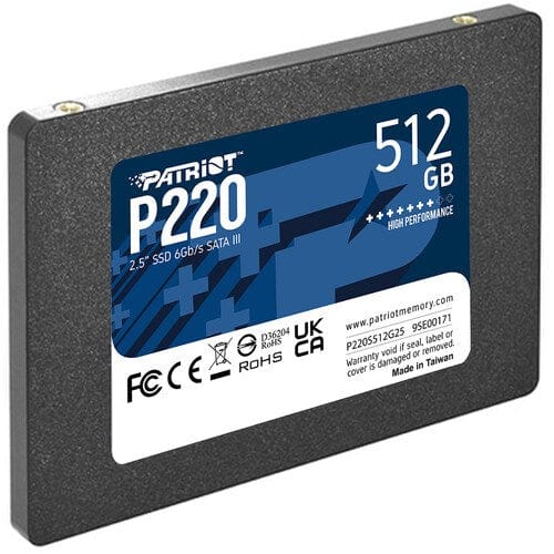 Patriot Memory P220 2.5-inch 512GB Serial ATA III Internal SSD P220S512G25