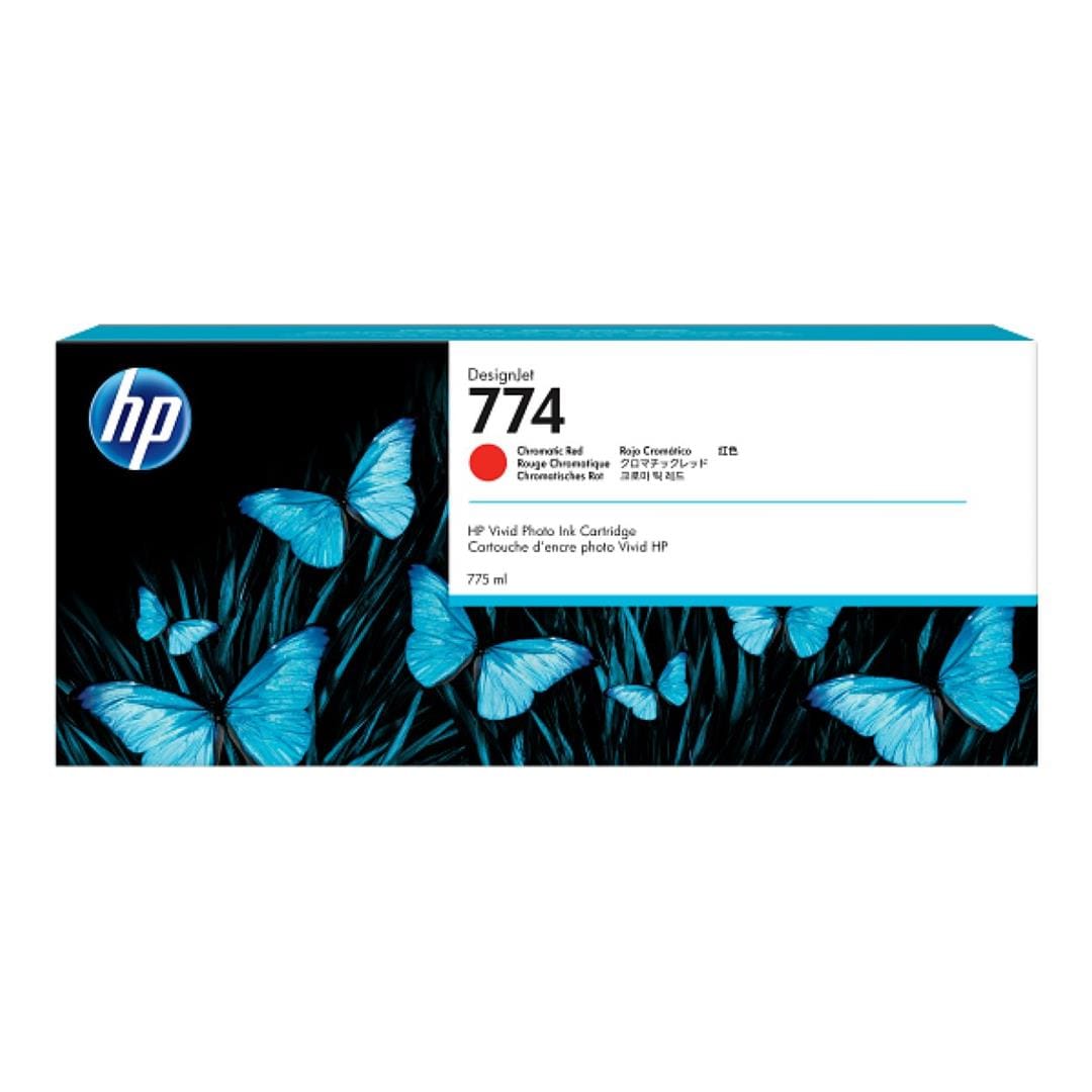 HP 774 DesignJet Chromatic Red Ink Cartridge Original P2W02A Single-pack