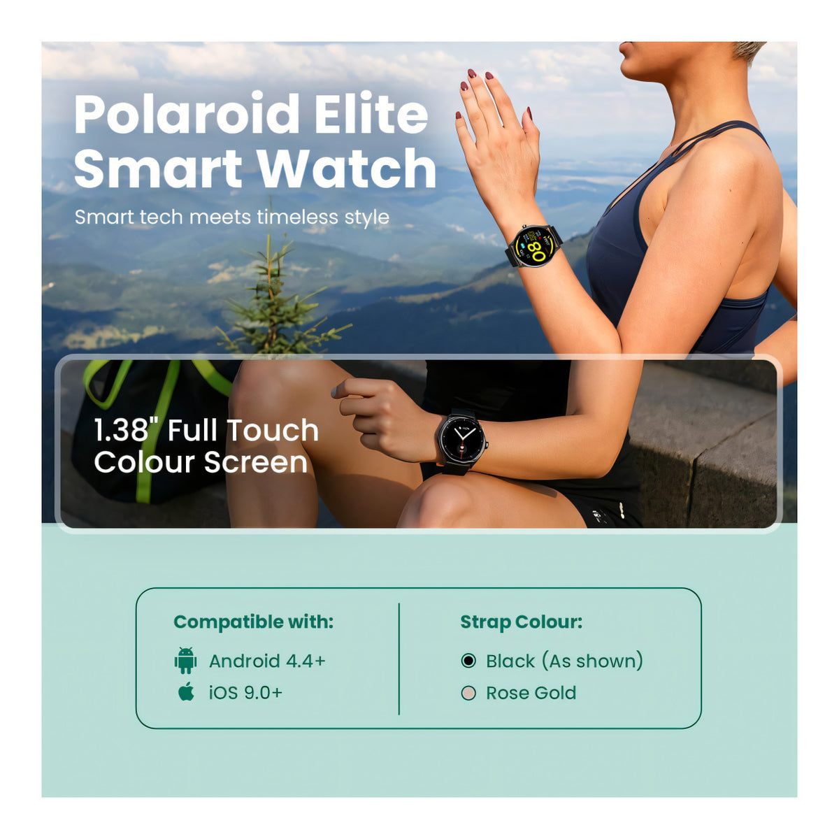 Polaroid Elite Smart Watch Black PA81BK