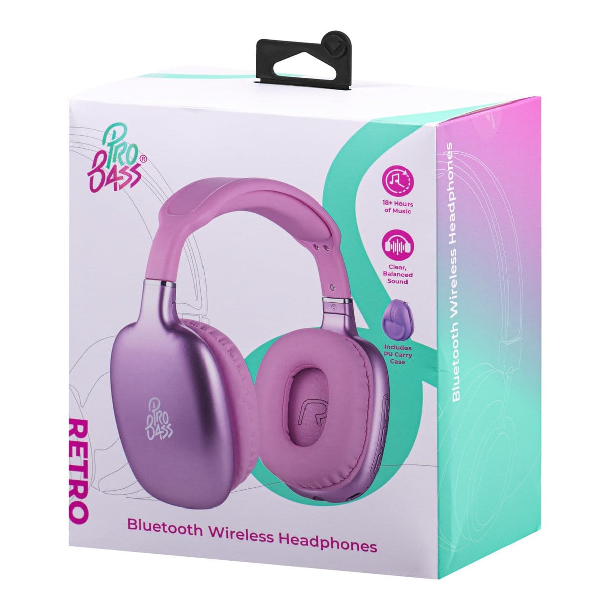 Pro Bass Retro Wireless Headphone Pink PB-2014-PK