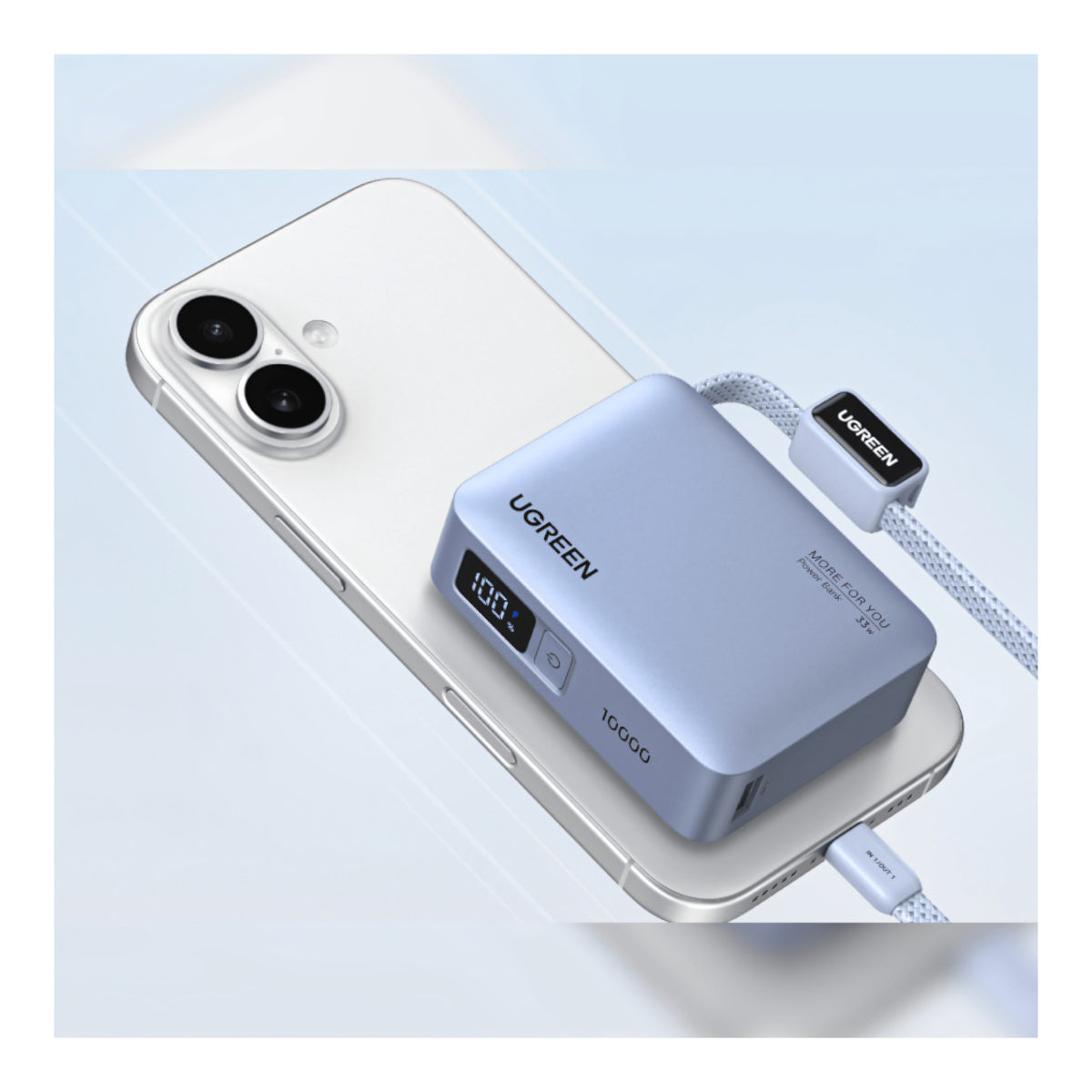 Ugreen Nexode 10000mAh 30W Power Bank with Built-in USB-C Cable PB584-75173B