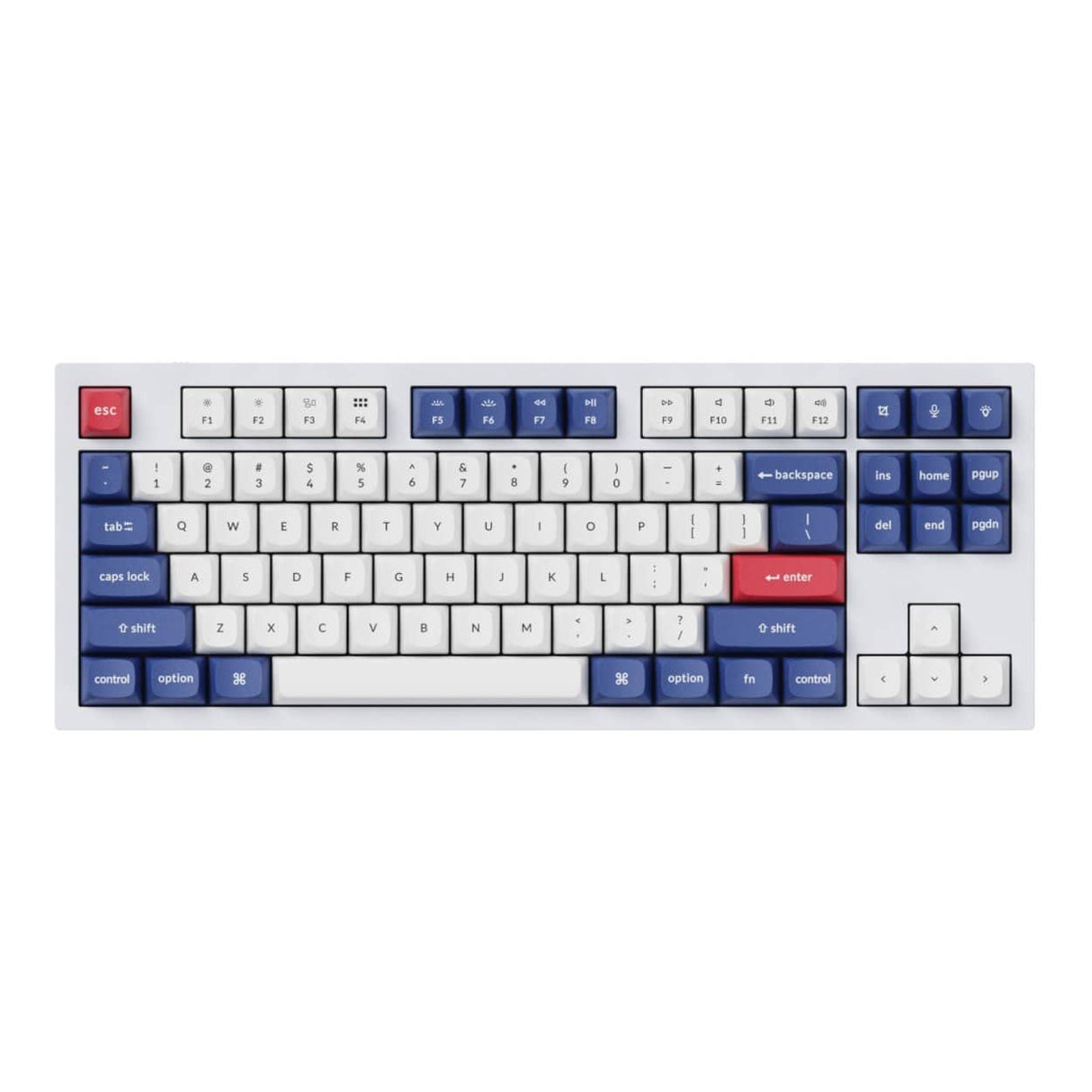 Keychron Double-Shot PBT OSA Profile Keycap Set Blue and White PBT-53