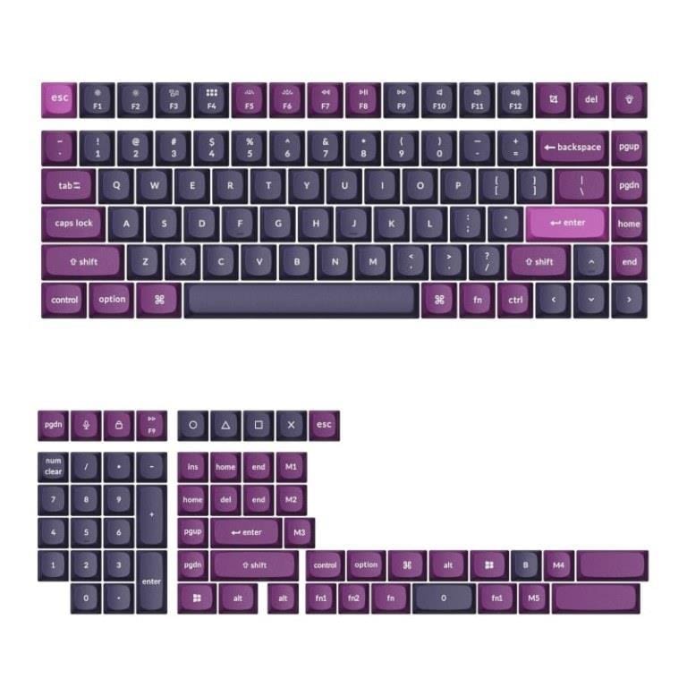 KeyChron Double Shot OSA PBT Full Keycap Set - Purple PBT-54