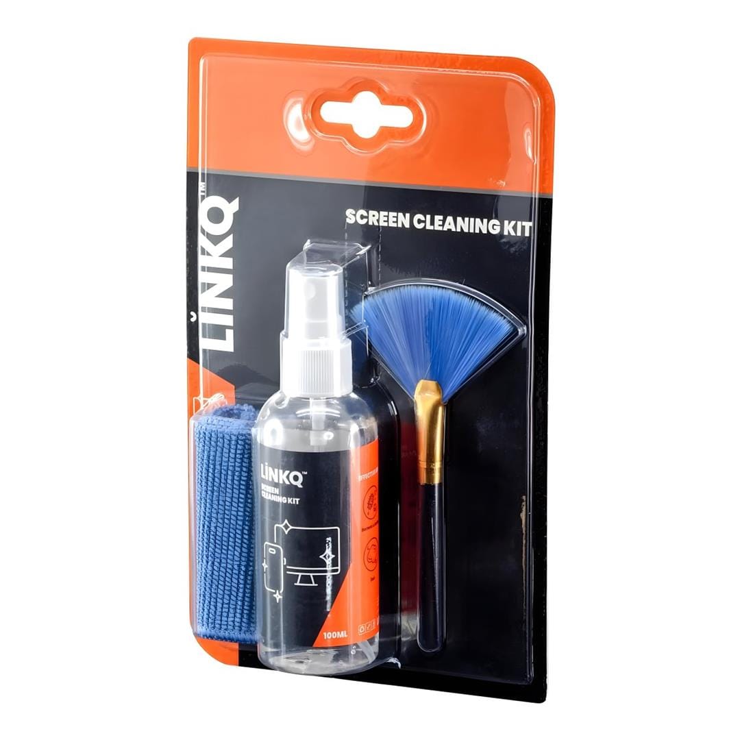 LinkQnet 100ml 3-in-1 Screen Cleaning Kit with Microfibre Cloth PC-3IN1-CLEAN-ZRS