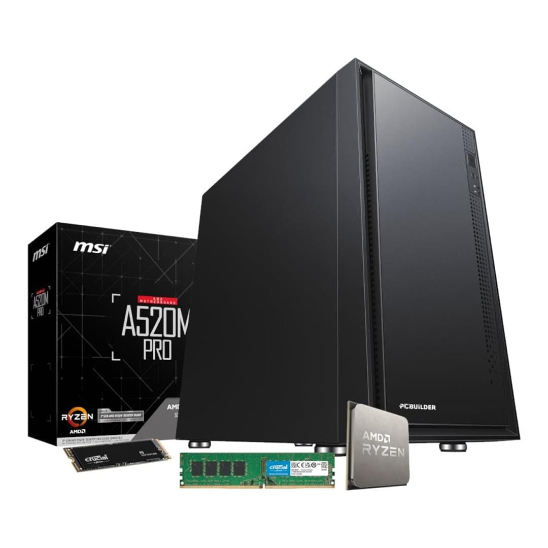 PCBuilder Home Master Desktop PC - AMD Ryzen 7 5700G 500GB SSD 8GB RAM Win 11 Home