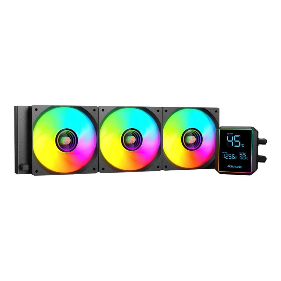PCBuilder Blizzard Freeze 360mm AIO ARGB Liquid CPU Cooler Black PCB-LC-BLIZZARD-360