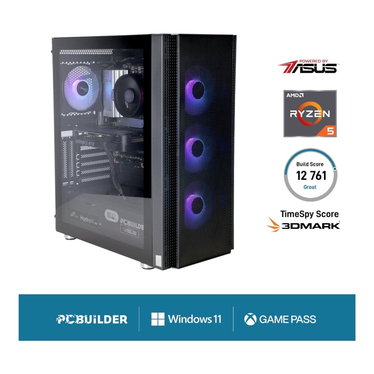 PCBuilder OBLIVION Gaming Desktop PC – AMD Ryzen 5 8400F 1TB SSD 32GB RAM GeForce RTX 5060 Win 11 Home