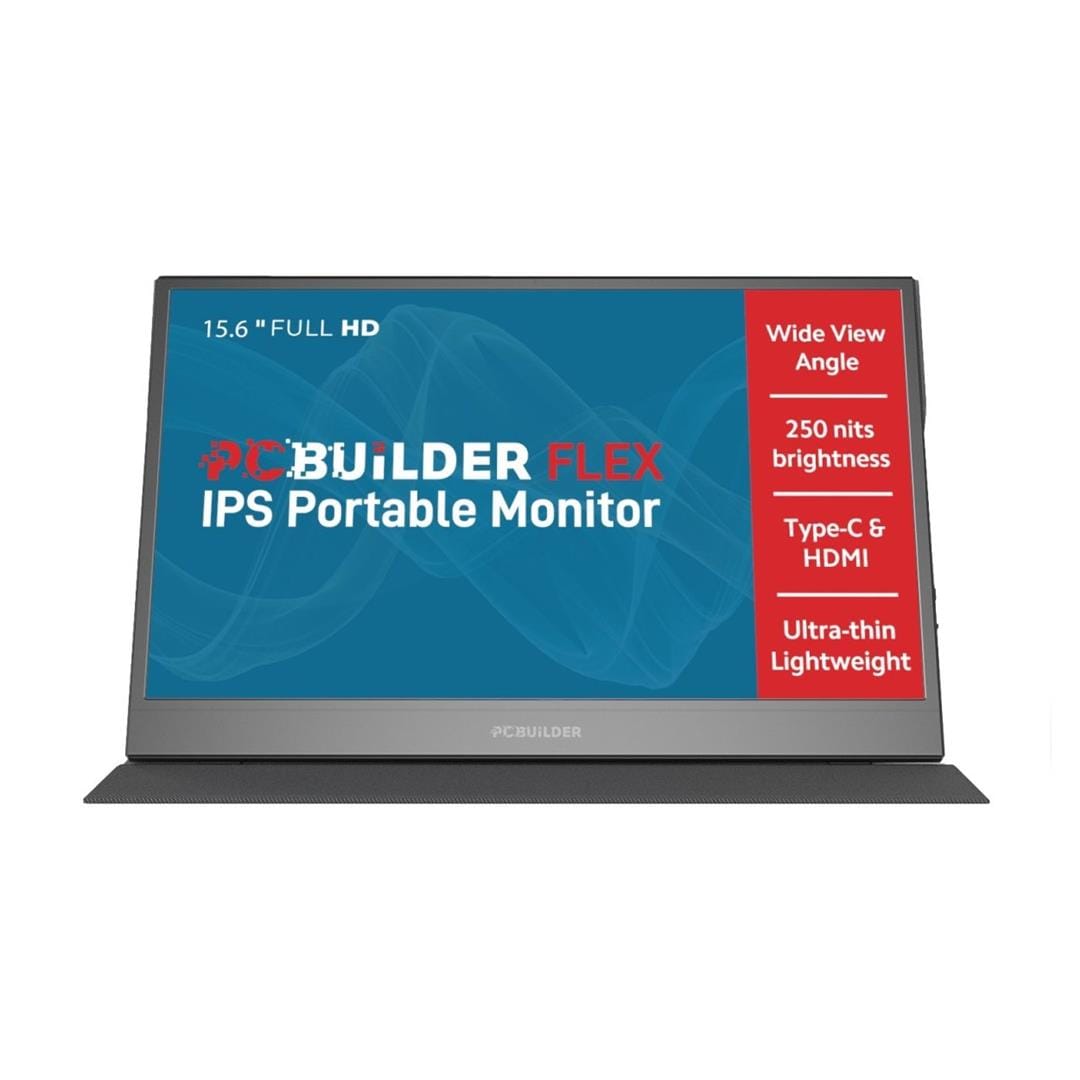PCBuilder FLEX 15.6-inch 1920 x 1080p FHD 16:9 60Hz 8ms LED IPS Portable Monitor PCB-PM15-FHD