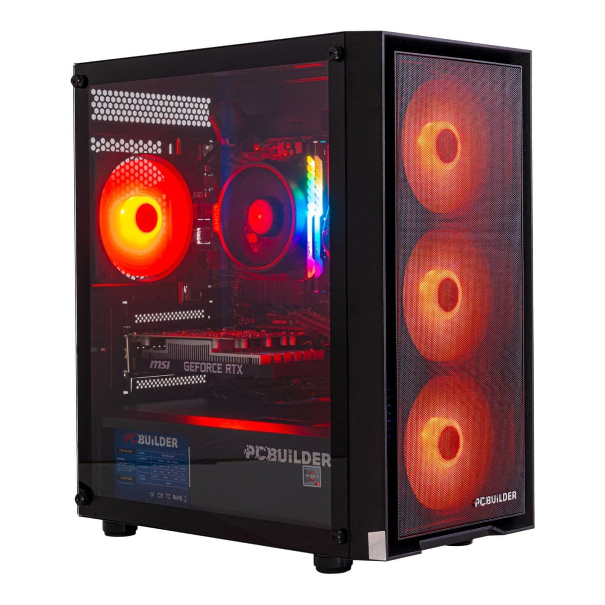 PCBuilder SCOUT Gaming Desktop PC - AMD Ryzen 5 5500 1TB SSD 16GB RAM RTX 3050 Win 11 Home