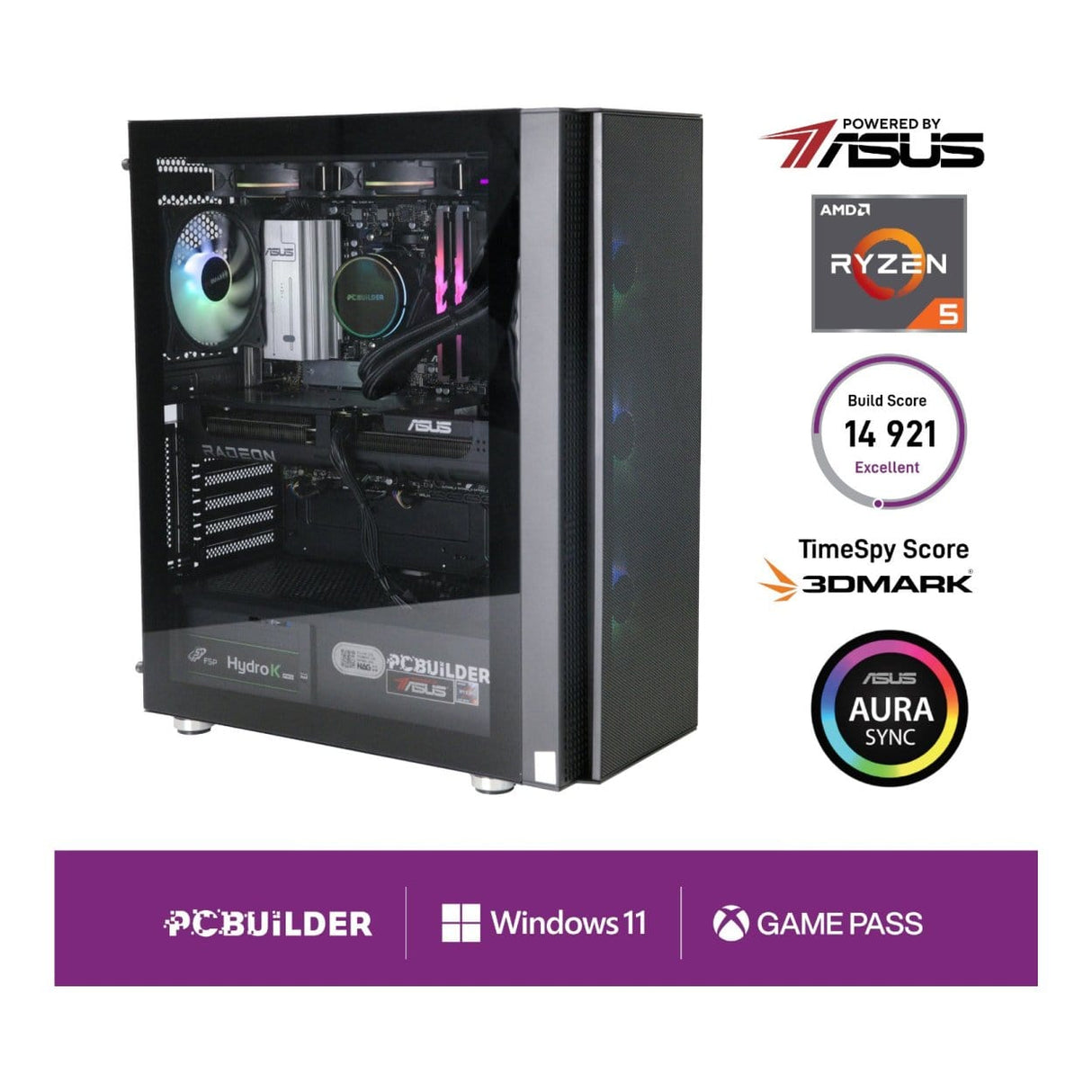 PCBuilder SEEKER Gaming Desktop PC - Ryzen 5 7600 1TB SSD 32GB RAM Radeon RX 9060 XT Win 11 Home