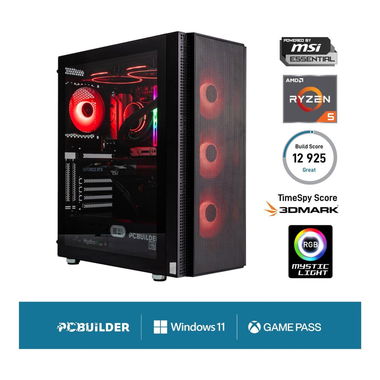 PCBuilder SPECIALIST Gaming Desktop PC - AMD Ryzen 5 7600 1TB SSD 32GB RAM RTX 5060 Win 11 Home