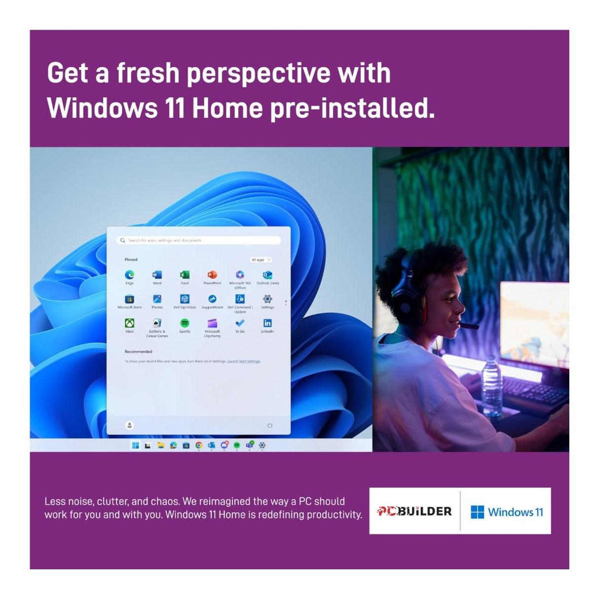 PCBuilder VALKYRIE Gaming Desktop PC - AMD Ryzen 7 9800X3D 1TB SSD 32GB RAM RTX 5070 Ti Win 11 Home