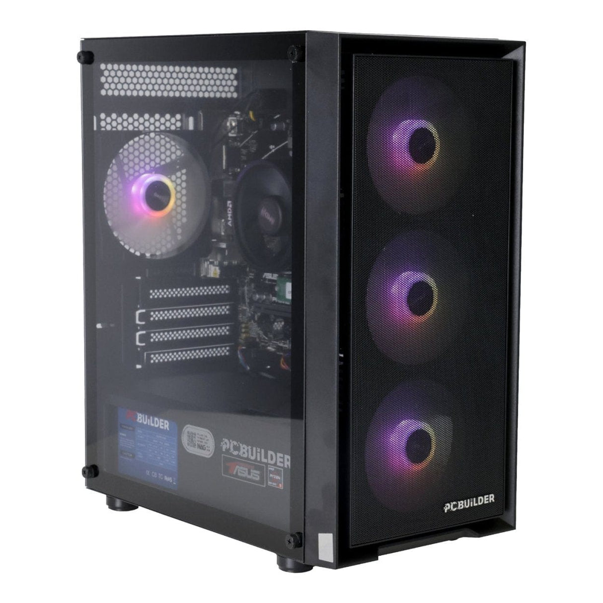 PCBuilder WARDEN Gaming Desktop AI PC - AMD Ryzen 5 8600G 480GB SSD 32GB RAM Win 11 Home