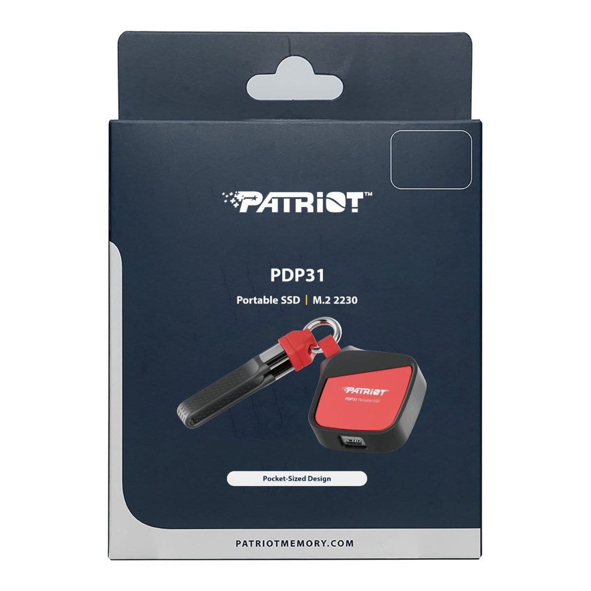 Patriot PDP31 500GB Type-C Red and Black External SSD PDP31500G23UCK