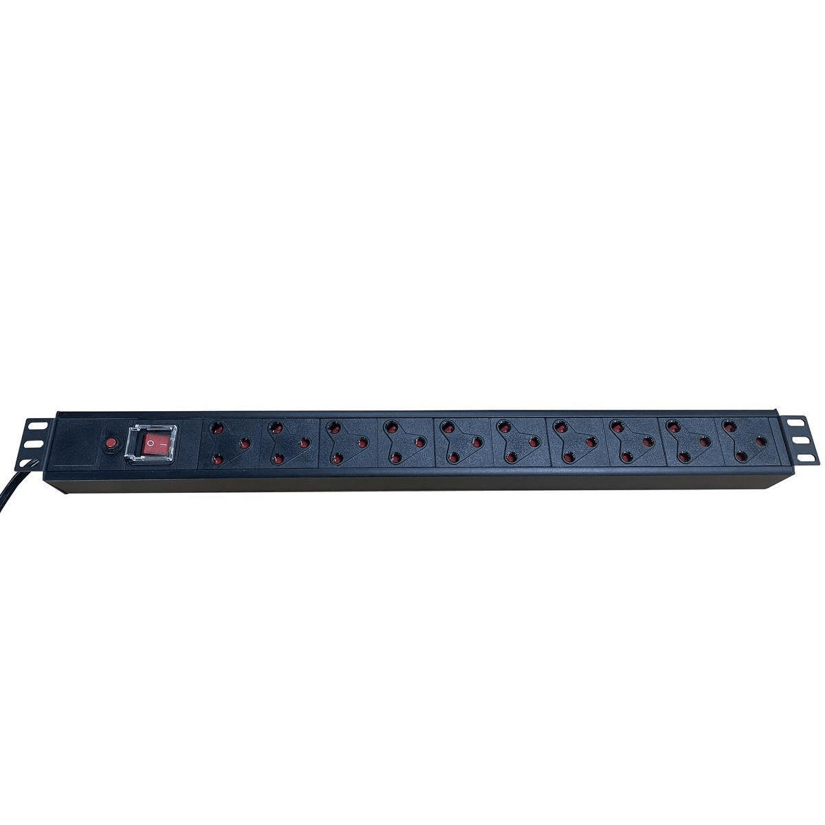 PDU 19" 1.5U 10 Way 16A South Africa Outlet With On/Off Switch PDU10-SA
