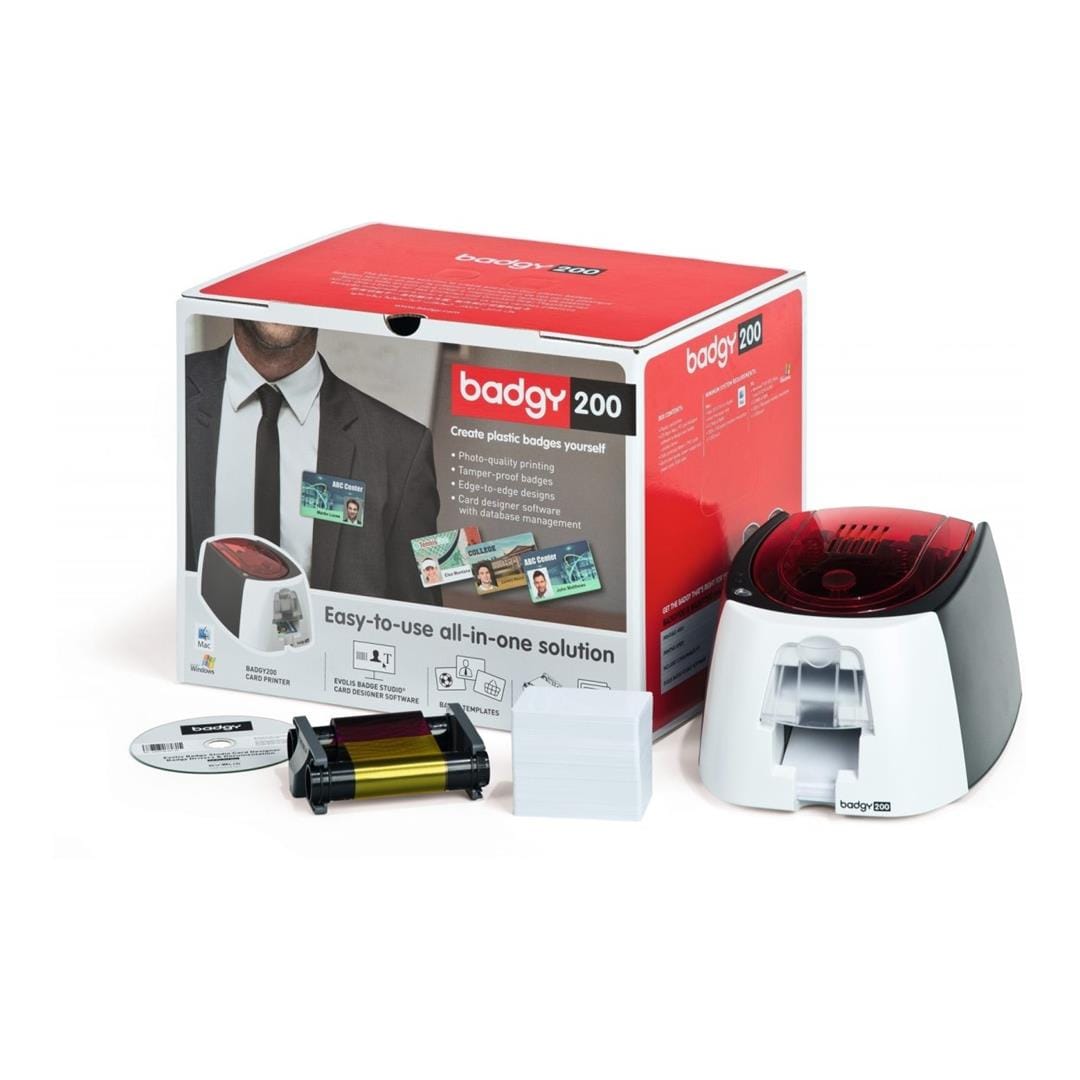Evolis BADGY 200 Dye-Sublimation Thermal Transfer Card Printer PF000823