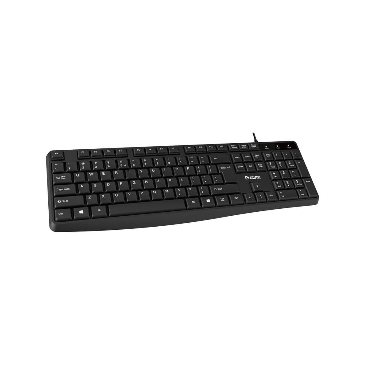 Proline USB Keyboard Black 1 Point 4M Cable PK-108