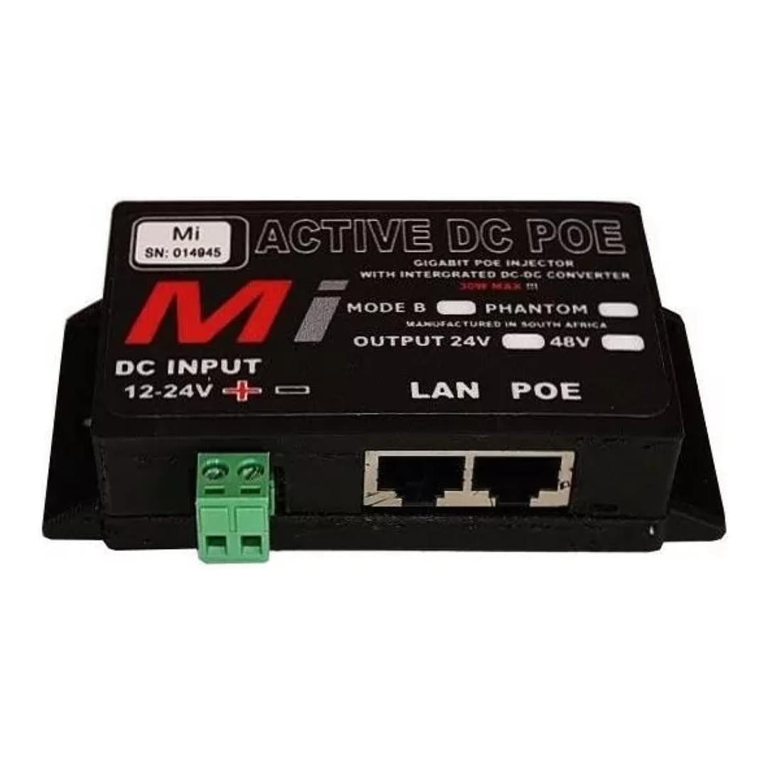 Micro Instruments Gb DC 24V in 48V out 30W Max PoE Injector POE(12-24)-48