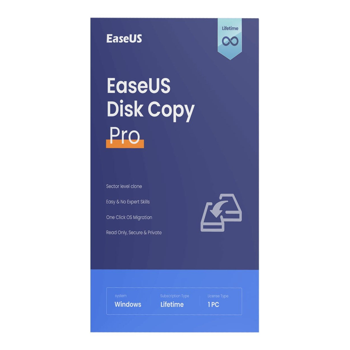 EaseUS Disk Copy Pro 1 Device Lifetime Subscription Download