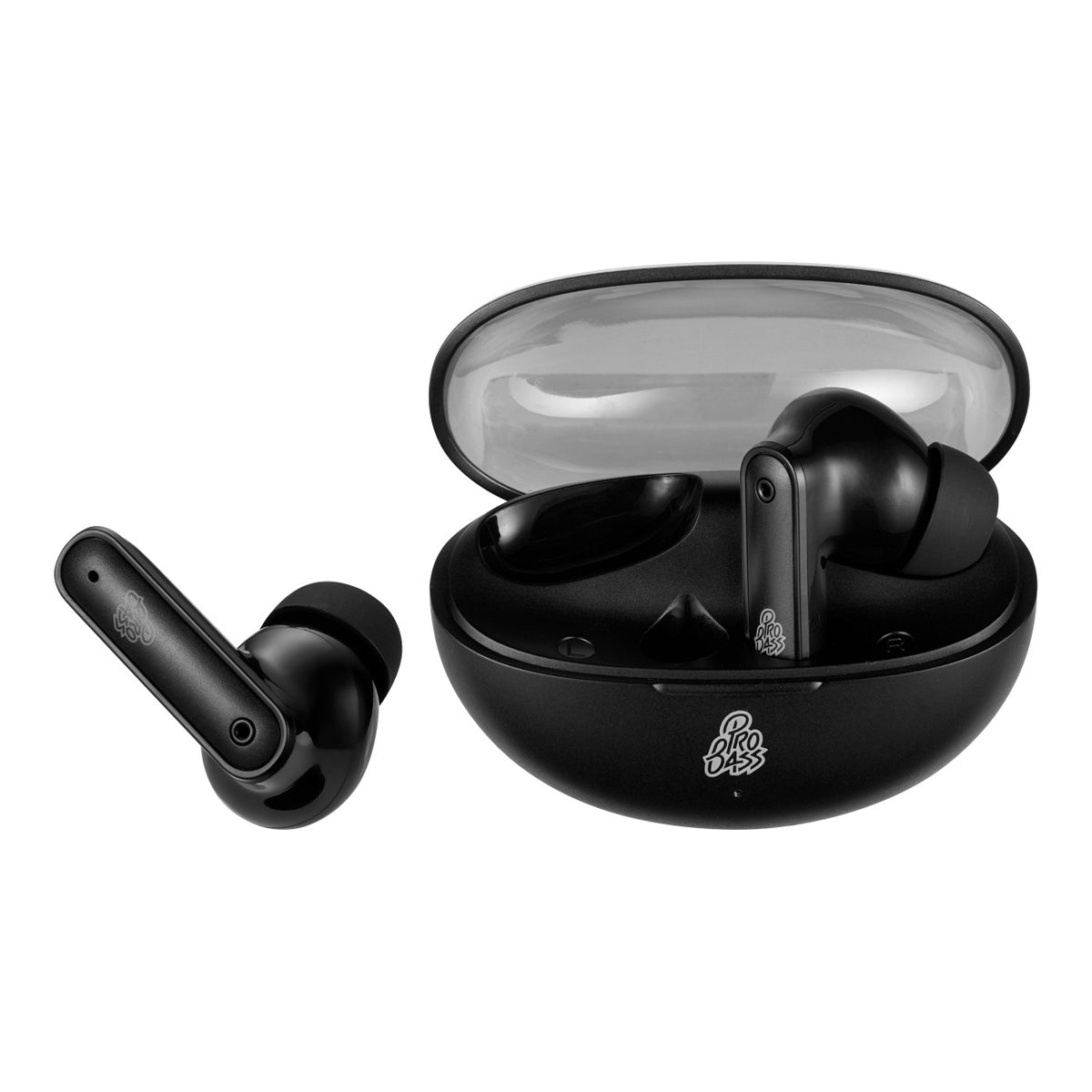 Pro Bass Glow Series TWS Earbuds - Black PR-1086-BK