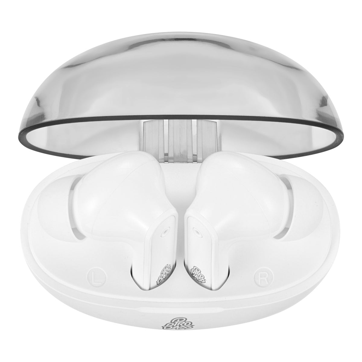 Pro Bass Glow Series TWS Earbuds - White PR-1086-WT