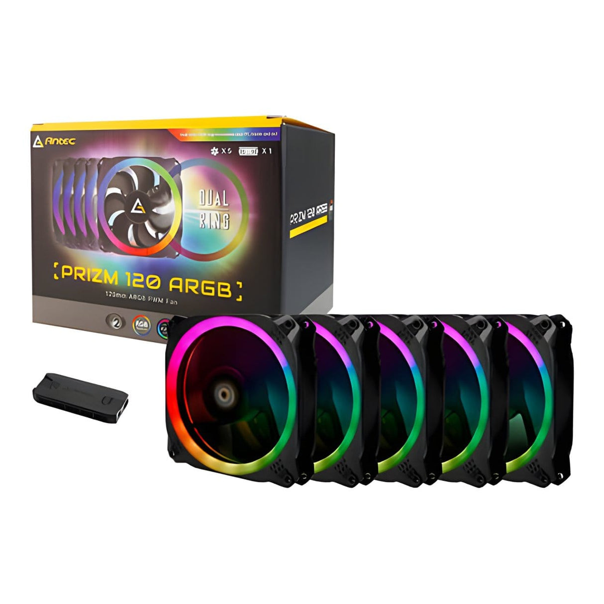 Antec Prizm 120 120mm ARGB Case Fan 5-pack PRIZM 120 ARGB 5+C