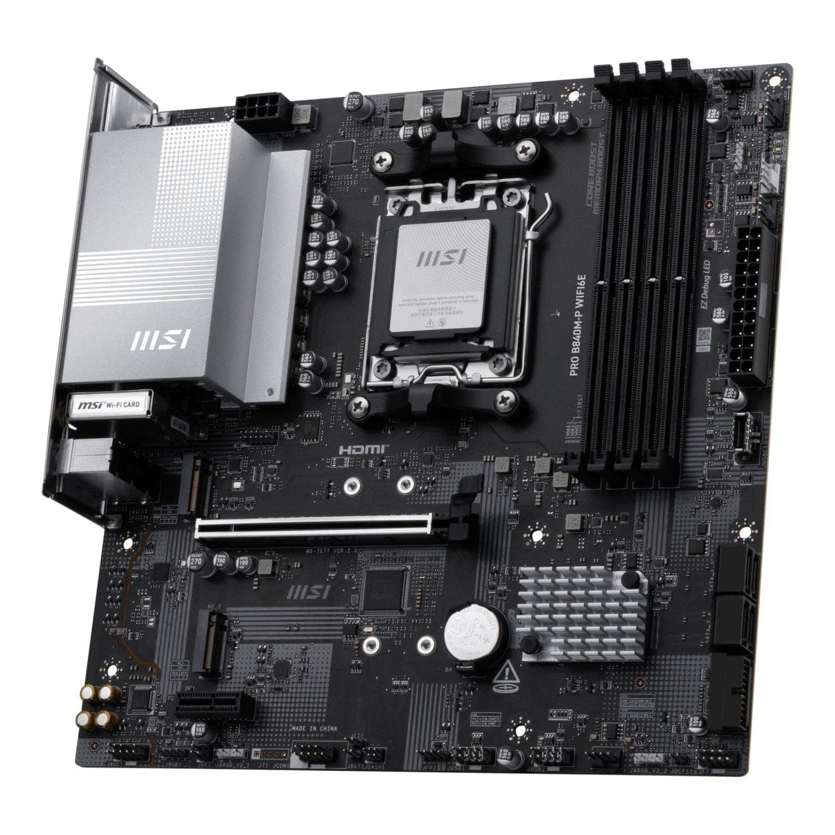 MSI Pro B840M-P Wi-Fi 6E AMD Socket AM5 micro ATX Motherboard