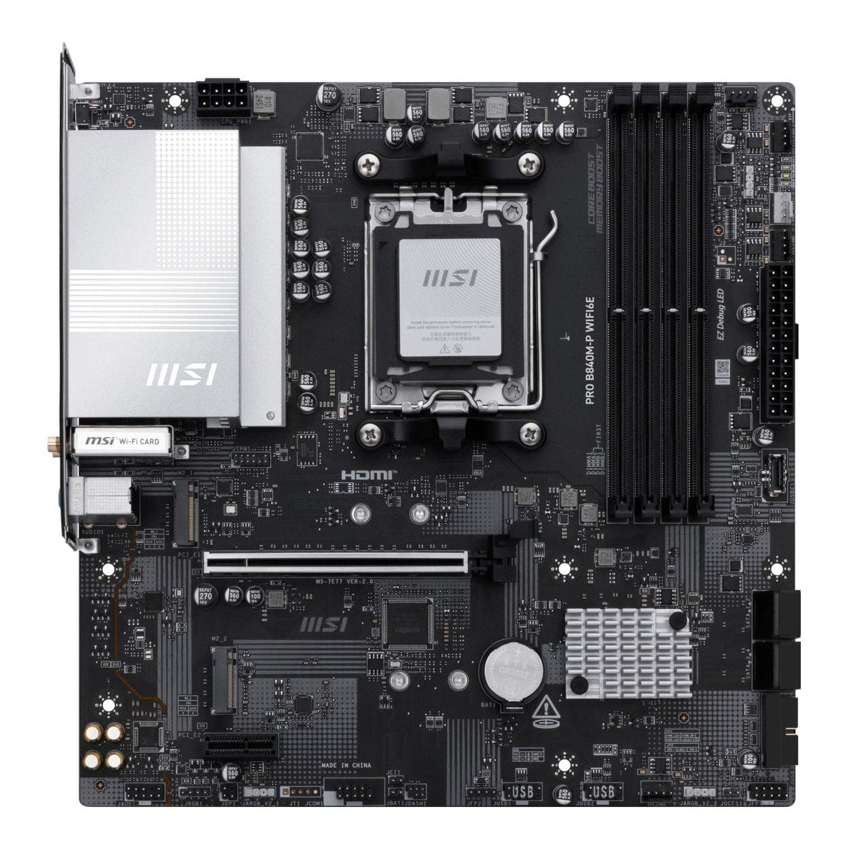 MSI Pro B840M-P Wi-Fi 6E AMD Socket AM5 micro ATX Motherboard