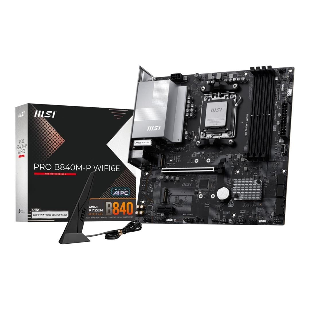 MSI Pro B840M-P Wi-Fi 6E AMD Socket AM5 micro ATX Motherboard