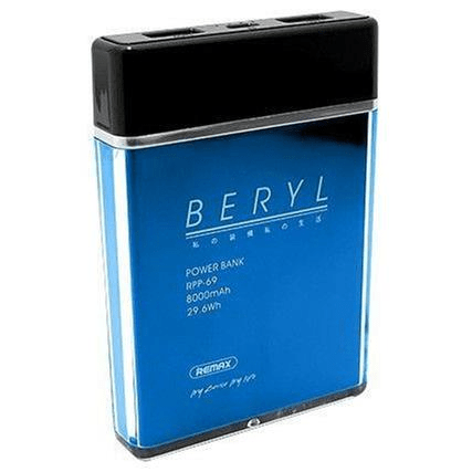 Remax Beryl RPP-69 Powerbank 8000Mah Blue PSU-PBANK-RPP-69